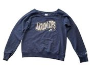 Russell Akron Zips University of Akron UA Sweatshirt Blue Size Large Junior Vtg