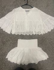 Mable white eylet set