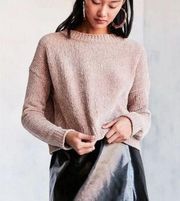 Urban Outfitters Silence + Noise Tan Chenille Crop Sweater Women's Size Small