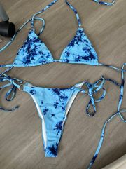 Tie Dye Blue Bikini Set