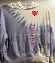 Small WildFox white and purple tie dye hoodie. NWT. One of a kind