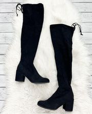 Unisa Black Suede Over the Knee Boots size 8