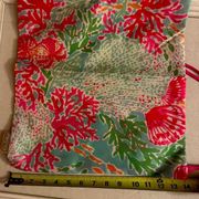 Vintage  Coral Cay pattern drawstring backpack pouch