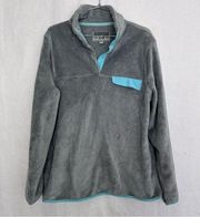 Jachs grey blue fleece pullover large