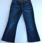 Joe's Jeans Muse in‎ Halle Ankle Jeans Frayed Raw Hem Dark Blue Womens Size 28