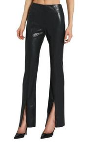 Amanda Uprichard Revolve Tavira Faux Leather Split Hem Pants Long Tall