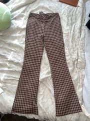 Brown Checkered Pants