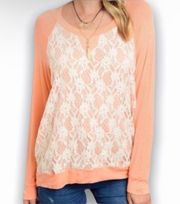 Lace front lightweight shirt