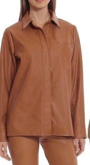 Bagatelle Faux Leather Button Down Size XL