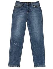 Judy Blue High Rise Boyfriend Fit Bleach Splash Jeans Stretch Denim size 29