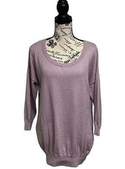 motherhood maternity Purple Rabbit Hair Blend Tunic Lightweight Sweater M