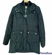 Michael Kors Down Puffer Coat Jacket Hooded Black Size XS