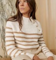 NWT Sezane Pull TRUDY JUMPER Ecru Gold Color Size Medium