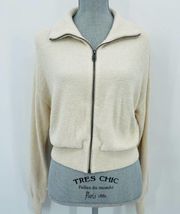 Spiritual Gangster Full-Zip Sweater Size Small Fuzzy Super Soft Sweater Cozy