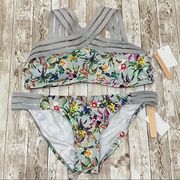 Gibson Latimer Floral Tropical Print 2-pc Swim Set