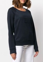 Pullover Sweatshirt Women Size L Black