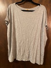 Gray Short Sleeve Top