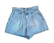 BLANKNYC Paperbag High Waisted Mom Denim Shorts Womens 28 M NWT