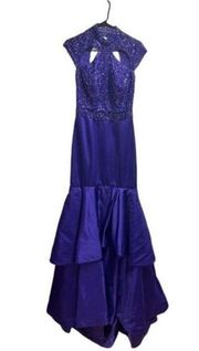 Angela & Alison Fit & Flare Gown Dress Purple Womens Size 10 nwot prom gala