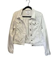 Time and Tru White Button Down Jean Jacket