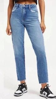 NWT Good American Good Vintage Frayed Hem Jeans Size 8 Denim