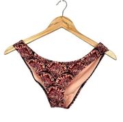 NWT Madewell Pink Multi Seashell Cheeky Bikini Bottom ONLY Medium