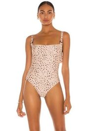 Revel Rey Revolve Hunter one piece swimsuit swim leopard cheetah buckle strap