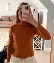 Orange Turtleneck