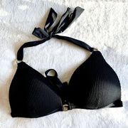 Primark Padded Triangle Black Bikini Top - Size: 8