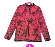 Mossy Oak 🦌 Pink Camouflage Long Sleeve Hunting Outdoors Top Zipper Women Large