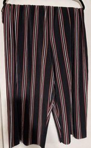 Challis Stripe Pull On Wide Leg Pants Size  1 14/16 EUC