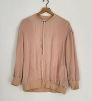 & Other Stories Satin Bomber Jacket Blush Pink Women’s Size 4