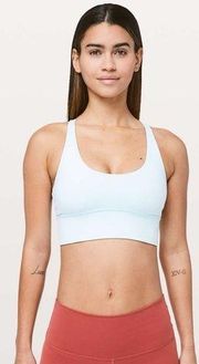 Lululemon Free To Be Moved Sports Bra Sheer Blue Size 8