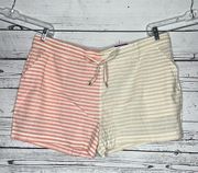 Style & Co NWT Size XXL Pink & Tan Stripe Pull-On Shorts