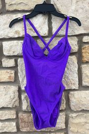 Vintage 1995 Victoria’s Secret Highcut Purple Bathing Suit