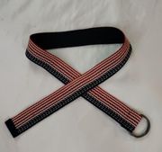 Red/White/Blue Woven Fabric  Belt