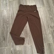 Womens  Paint by numbers rouched brown stretch leggings size small