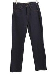 Veronica Beard Womens Ryleigh Straight Leg Jeans Blue Dark Wash High Rise 00 New