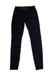 YMI Womens Skinny Jeans Size 3 Juniors Black Stretch Cotton Blend Denim 26X30