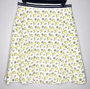 NWT J. Crew Factory Lemon Novelty Print Pleated Skirt - size 4