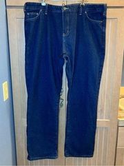 Women’s Dickies Flannel Lined Straight Leg Jeans Size 18 Regular