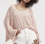 Free People  Island Girl Hacci Tee Striped Size Small