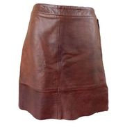 Banana Republic Cognac Brown Leather Skirt