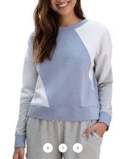 Colorblock Crewneck Fleece Lined Sweater Sweatshirt