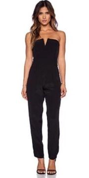 Myne Ashley Ann Lola Black Strapless Jumpsuit