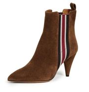 Veronica Beard Flynn Stripe Bootie with Racing Stripe Size 39