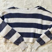 Just My Stripe Cropped Beach Sweater Sz XS