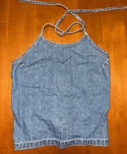 At Last Classics Denim Halter Top Vintage