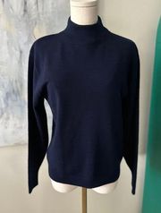 Vintage Navy Pendleton Wool mock neck Sweater