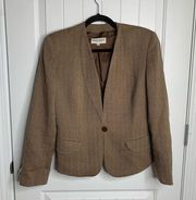 Giorgio Armani wool chevron two button blazer jacket size 10 women’s old money